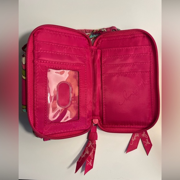 Vera Bradley Smartphone Wristlet in Retired Pink Swirls Pattern - Picture 4 of 4